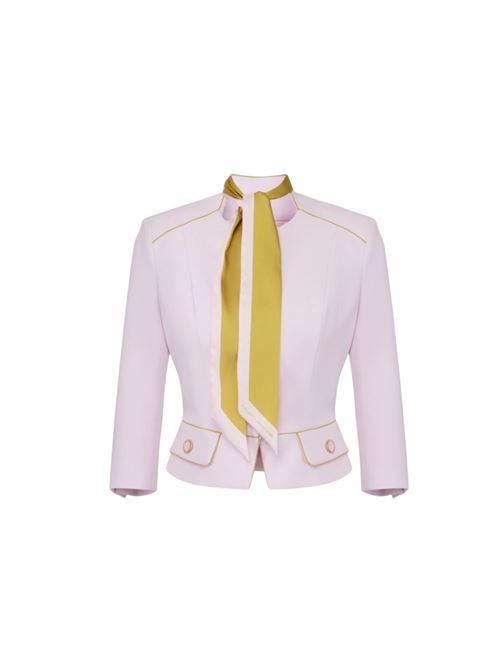 Crepe jacket with two-tone scarf ELISABETTA FRANCHI | GIT5151E2.DK3